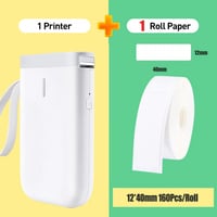 رول ملصقات طباعة عدد 160 بمقاس 12x40 ملم مقاوم للماء