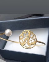 اسواره مطلي ذهب مع لولو نحيفه