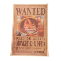 مكافأة لوفي بوستر قائمة المطلوبين انمي ون بيس