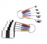 مجموعة اكواب وملاعق قياس 10 قطع في قوالب طهي من ال...