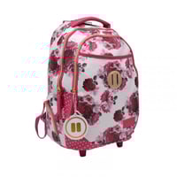 شنطة ترولي 18.5 انش جلد زهري بوز