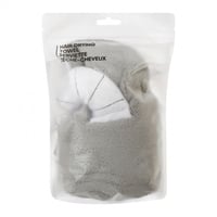 منشفة تجفيف الشعر - رمادي