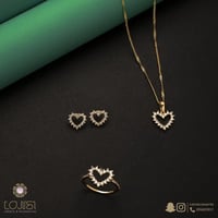 طقم زركون ناعم ذهبي