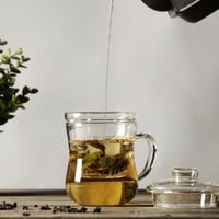 كوب زجاجي مع ملحقات زجاجية 375مل