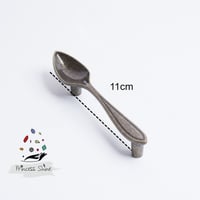 476 - مقبض بشكل ملعقة لون ( برونز ) - قطعتين