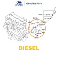 VACUUM PUMP هونداي ديزل محرك 1600 اصلي وكاله شامل...