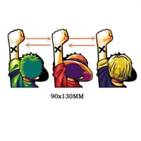 ستكر لوفي زورو سانجي طاقم قبعة القش 3D متغير الشكل