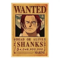 بوستر ورق جدار شخصية الشعر الاحمر شانكس انمي ون بي...