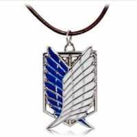 قلادة انمي هجوم على العمالقة شعار فيلق الإستطلاع -...