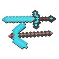 ماين كرافت قطعة اسفنجية بشكل سيف ومعول (حجم كبير)