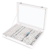 علبة خواتم مخملية فاخرة - تخزين حتى 100 خاتم بأناق...