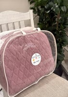 سرير متنقل برغندي للبنات