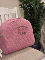 سرير متنقل برغندي للبنات