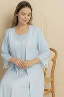 طقم استقبال الأم للنفاس مع روب وملابس نفاس أنيقة