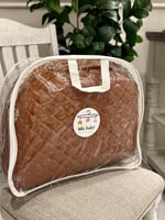 سرير متنقل جلد جملي لطيف