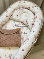 سرير متنقل بني محايد