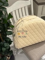 سرير متنقل مُخمل فاخر مناسب للجنسين