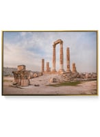لوحة كانفاس على إطار خشبي لمعبد هرقل بقلعة عمّان ف...