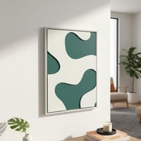 لوحة جدارية بارزة مصنوعة يدويا بتصميم عصري مع إطار...