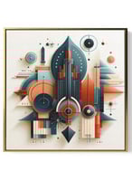 لوحة كانفاس على إطار خشبي بالفن التصوري لتصميم نمط...