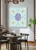 لوحة كانفاس على إطار خشبي بتصميم إسلامي قرآن سورة...