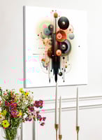 لوحة كانفاس على إطار خشبي بالفن التصوري لتصميم نمط...