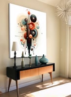 لوحة كانفاس على إطار خشبي بالفن التصوري لتصميم نمط...