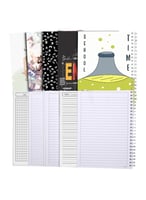 مجموعة أدوات مدرسية وخمسة دفاتر سلك ٦٠ ورقة بغلاف...