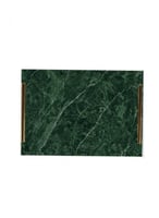 صينية تقديم مصنوعة من الأكريليك بمقابض معدنية ذهبي...