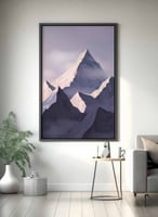 لوحة كانفاس على إطار خشبي، تصميم جبال الجليد، للمن...