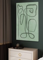 لوحة كانفاس على إطار خشبي بتصميم فن تجريدي