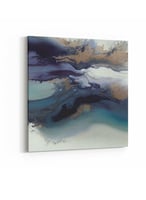 لوحة كانفاس على إطار خشبي بتصميم فن تجريدي