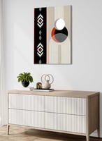 لوحة كانفاس على إطار خشبي بتصميم مستوحى من الطابع...