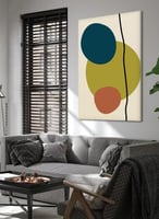 لوحة كانفاس على إطار خشبي بتصميم نمط فنى