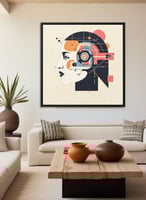 لوحة كانفاس على إطار خشبي بالفن التصوري لتصميم نمط...