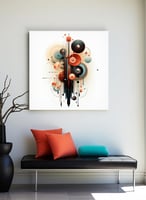 لوحة كانفاس على إطار خشبي بالفن التصوري لتصميم نمط...