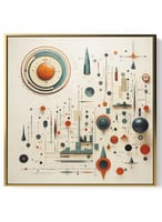 لوحة كانفاس على إطار خشبي بالفن التصوري لتصميم اشك...