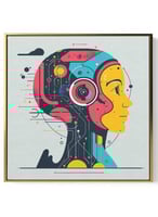 لوحة كانفاس بتصميم روبوت