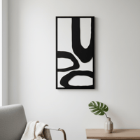 لوحة جدارية بارزة مصنوعة يدويا بتصميم عصري مع إطار...