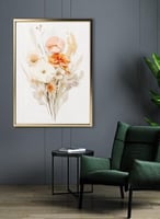 لوحة كانفاس على إطار خشبي بتصميم زهور برية