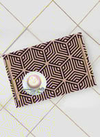 صينية تقديم مصنوعة من الأكريليك مزخرفة بتصميم نمطي...