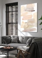 لوحة كانفاس على إطار خشبي بتصميم فن تجريدي