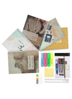 مجموعة أدوات مدرسية وخمسة دفاتر سلك ٦٠ ورقة بغلاف...