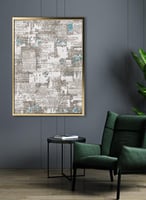 لوحة كانفاس على إطار خشبي بتصميم فن تجريدي