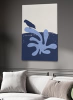 لوحة كانفاس على إطار خشبي بتصميم فن تجريدي لطائر