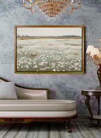 لوحة كانفاس على إطار خشبي بإطار خارجي باللون الخشب...