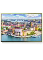 لوحة كانفاس على إطار خشبي لمنظر بحري في جاملا ستان...