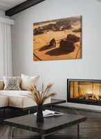 لوحة كانفاس على إطار خشبي لجبل الفيل في العلا بالس...