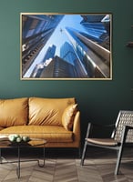 لوحة كانفاس على إطار خشبي لمدينة شيكاغو في أمريكا