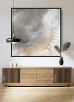 لوحة كانفاس على إطار خشبي بتصميم فن تجريدي